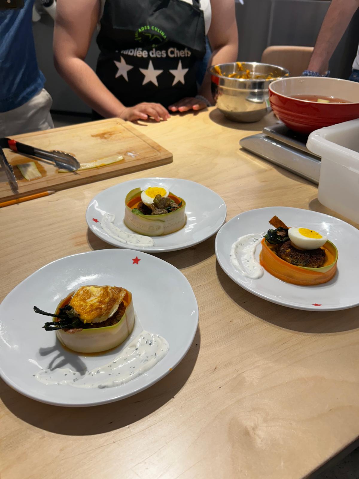 Assiettes culinaires lors de l'épreuve du concours de la Tablée des Chefs 2025