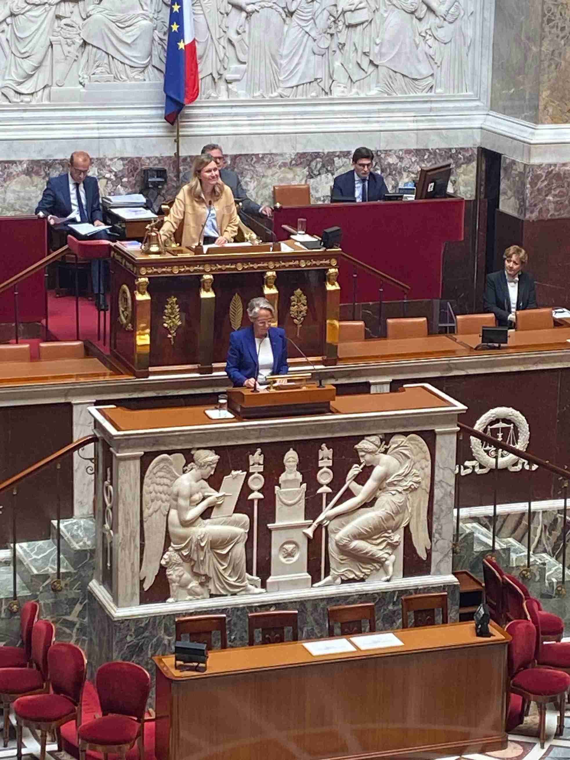 Parlement des enfants à l'Assemblée Nationale avec Elisabeth Borne
