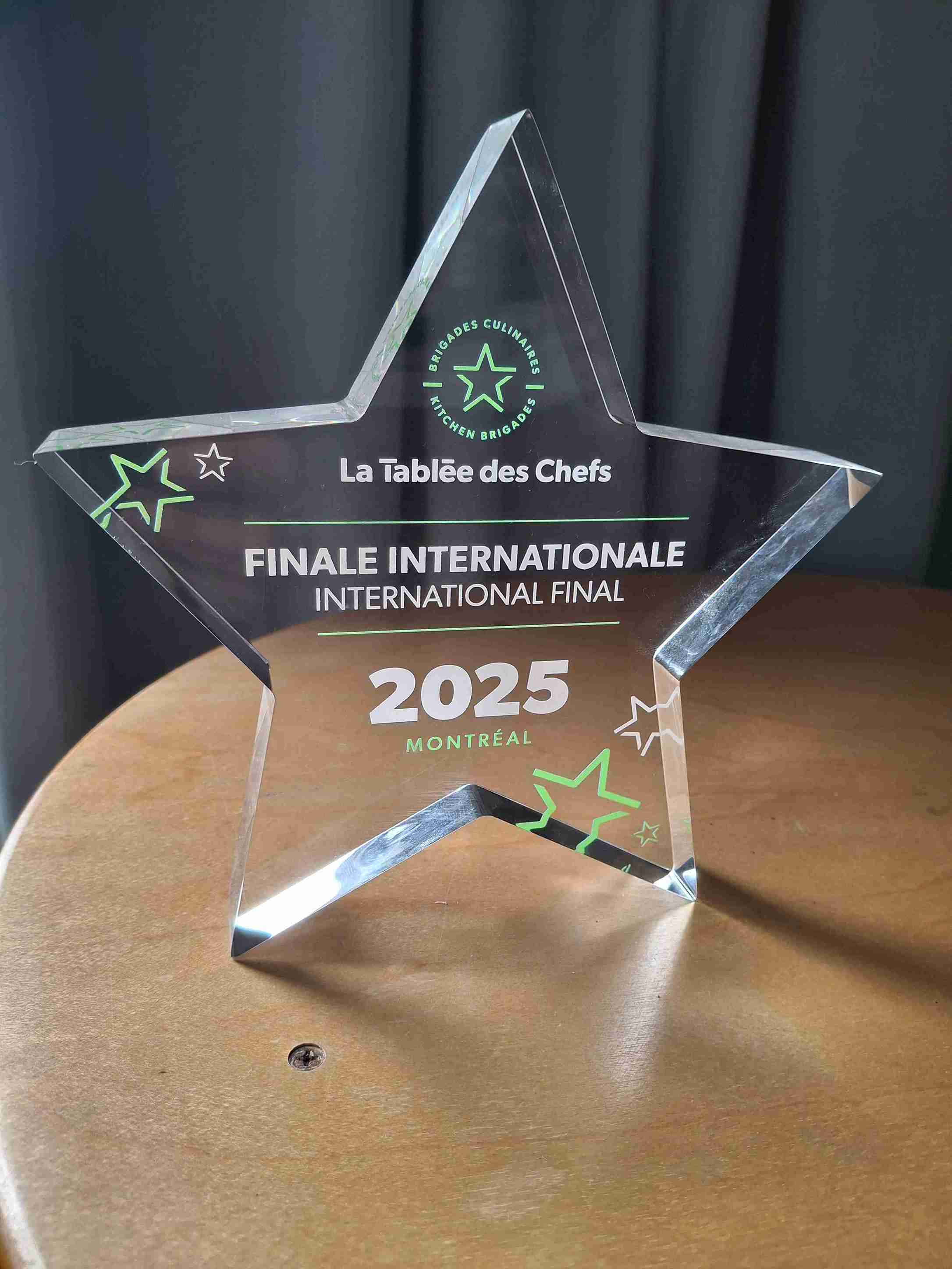 Le trophée de l'épreuve du concours de la Tablée des Chefs 2025