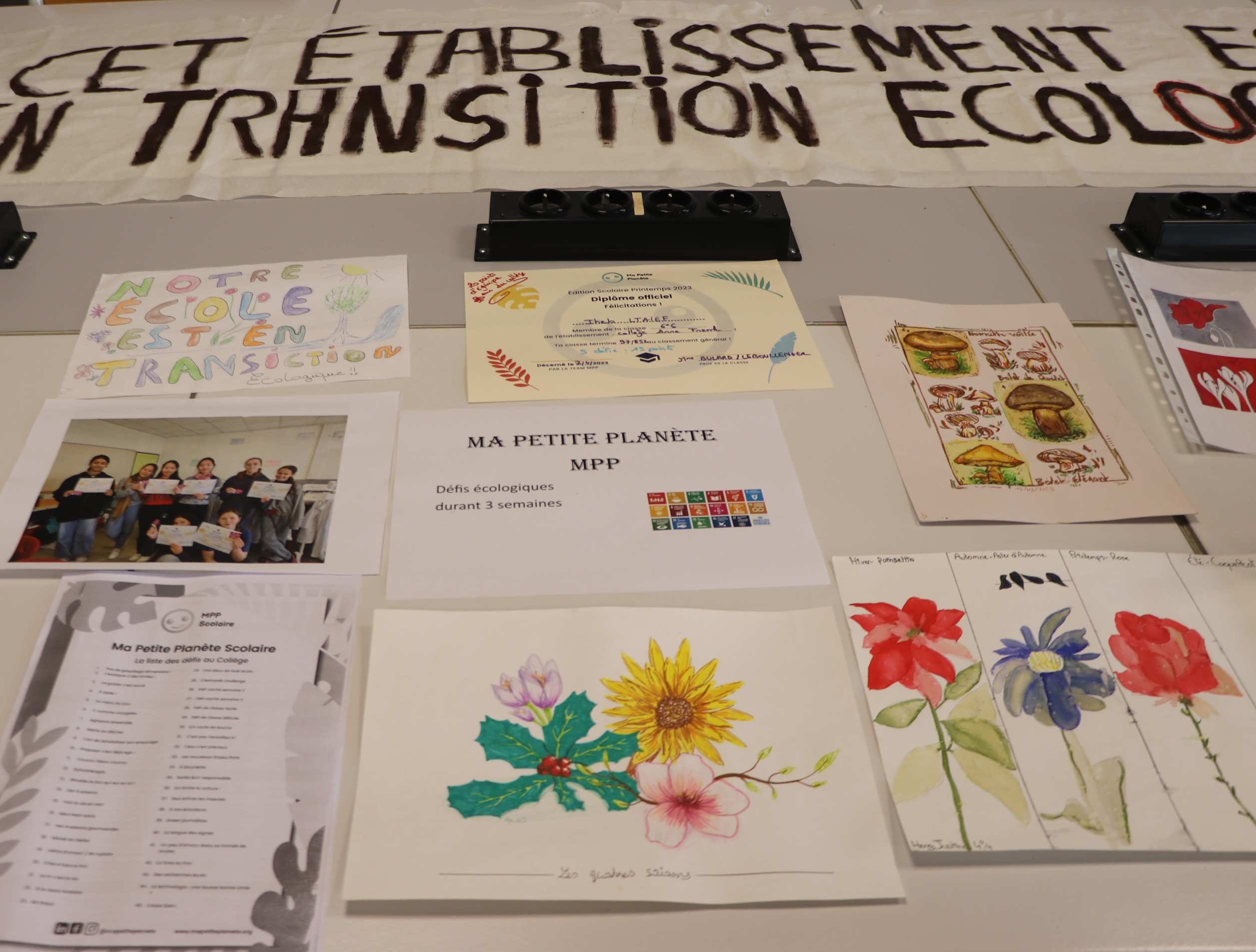Actions et créations d'élèves du collège Anne Frank à Bussy-Saint-Georges