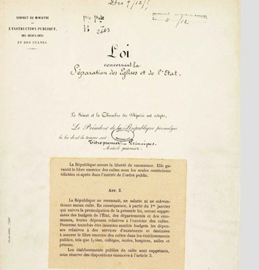 Texte de loi de 1905