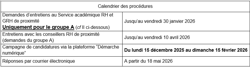 Calendrier des procédures 2026 demande congés de formation
