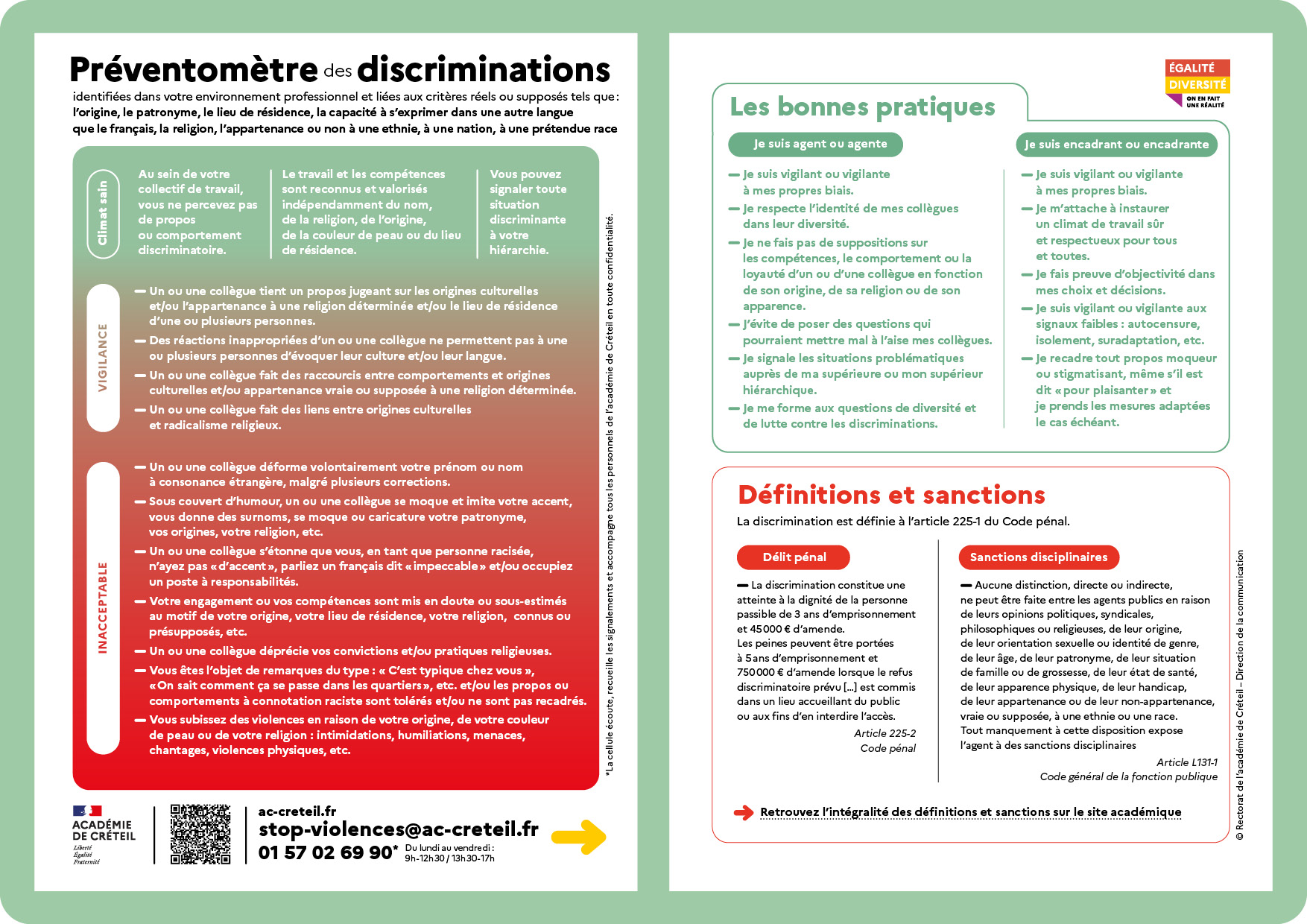 Le préventomètre des discriminations liées à l'origine, à l'identité culturelle ou religieuse