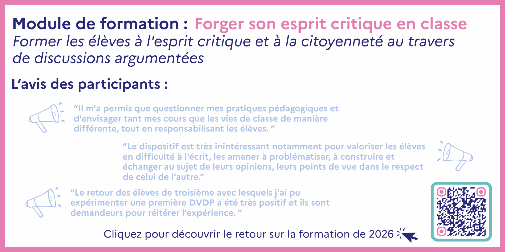 Module de formation CARDIE FORGER SON ESPRIT CRITIQUE EN CLASSE - EAFC