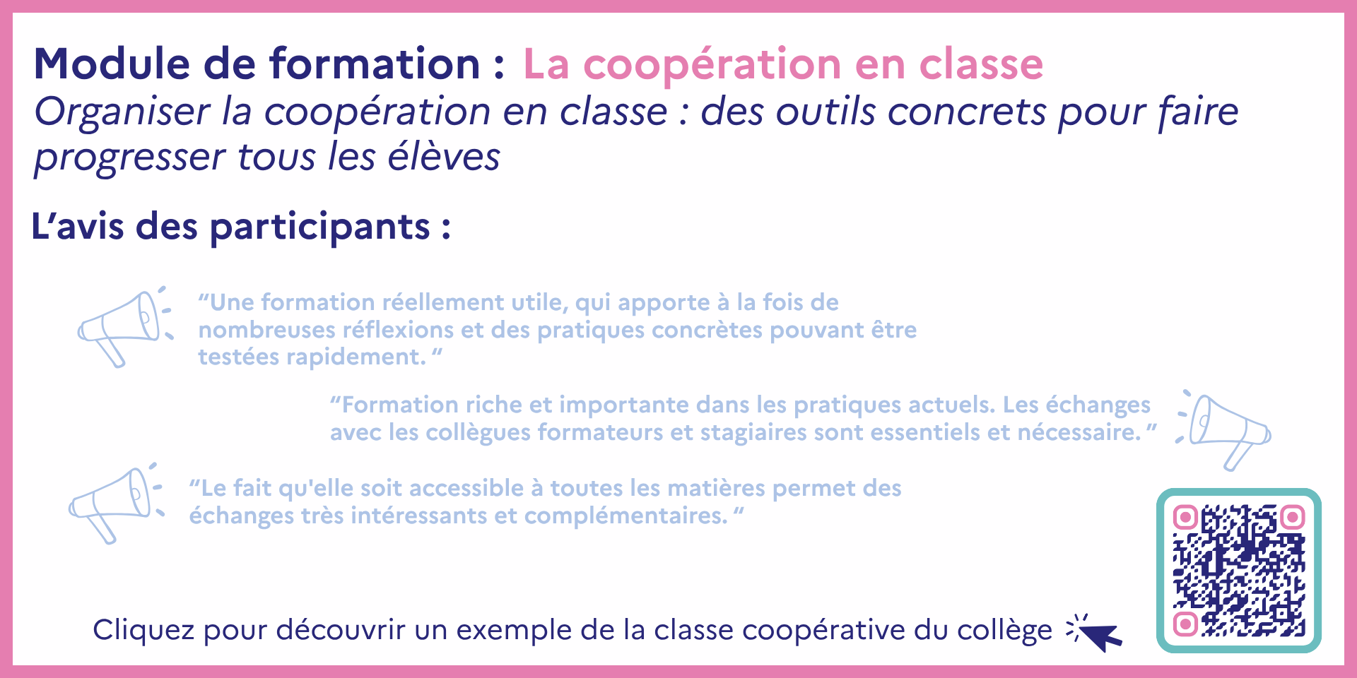 Module de formation CARDIE LA COOPERATION EN CLASSE - EAFC