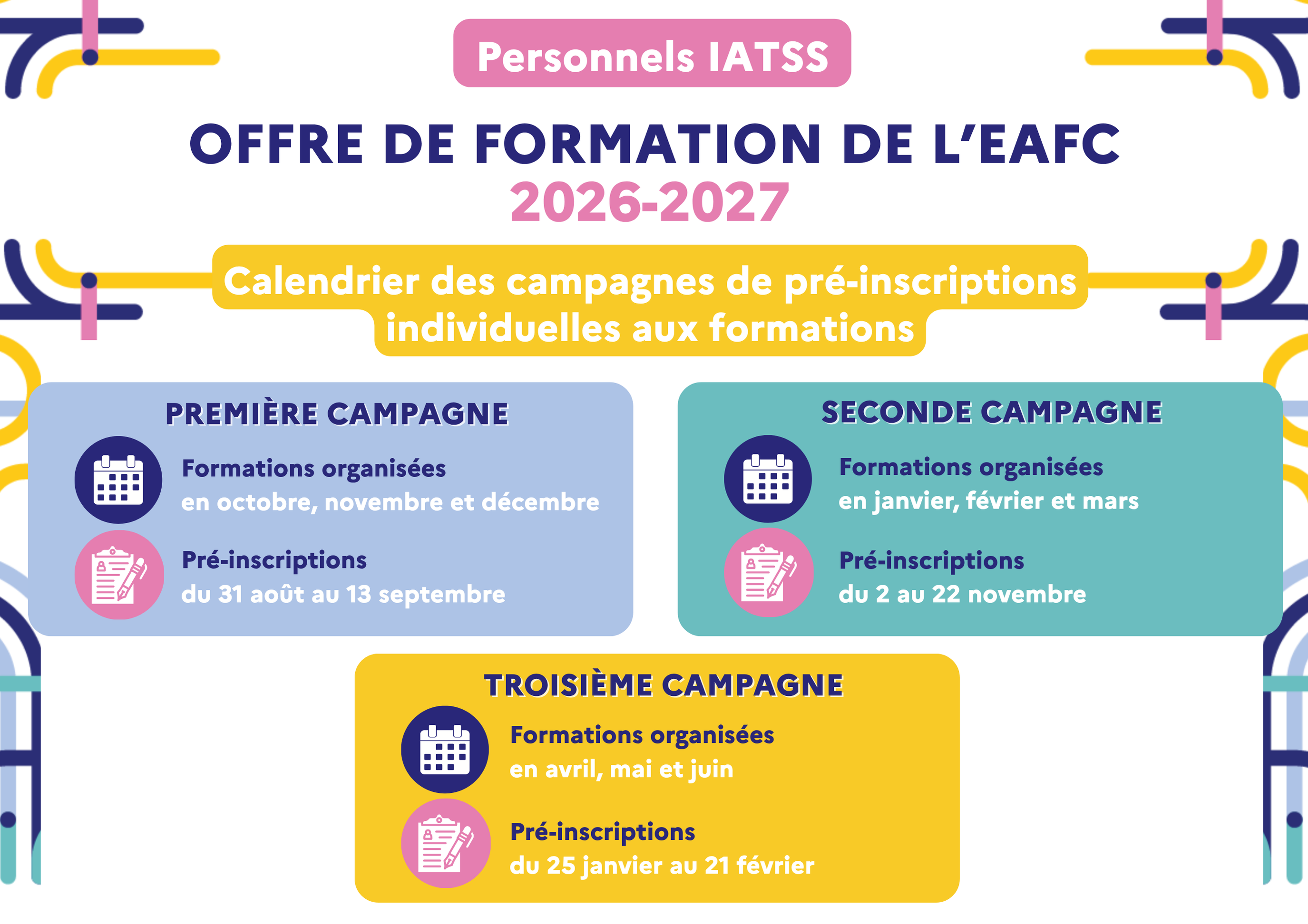 Offre de formation 2026 - 2027 de l'EAFC Créteil pour les personnels IATSS