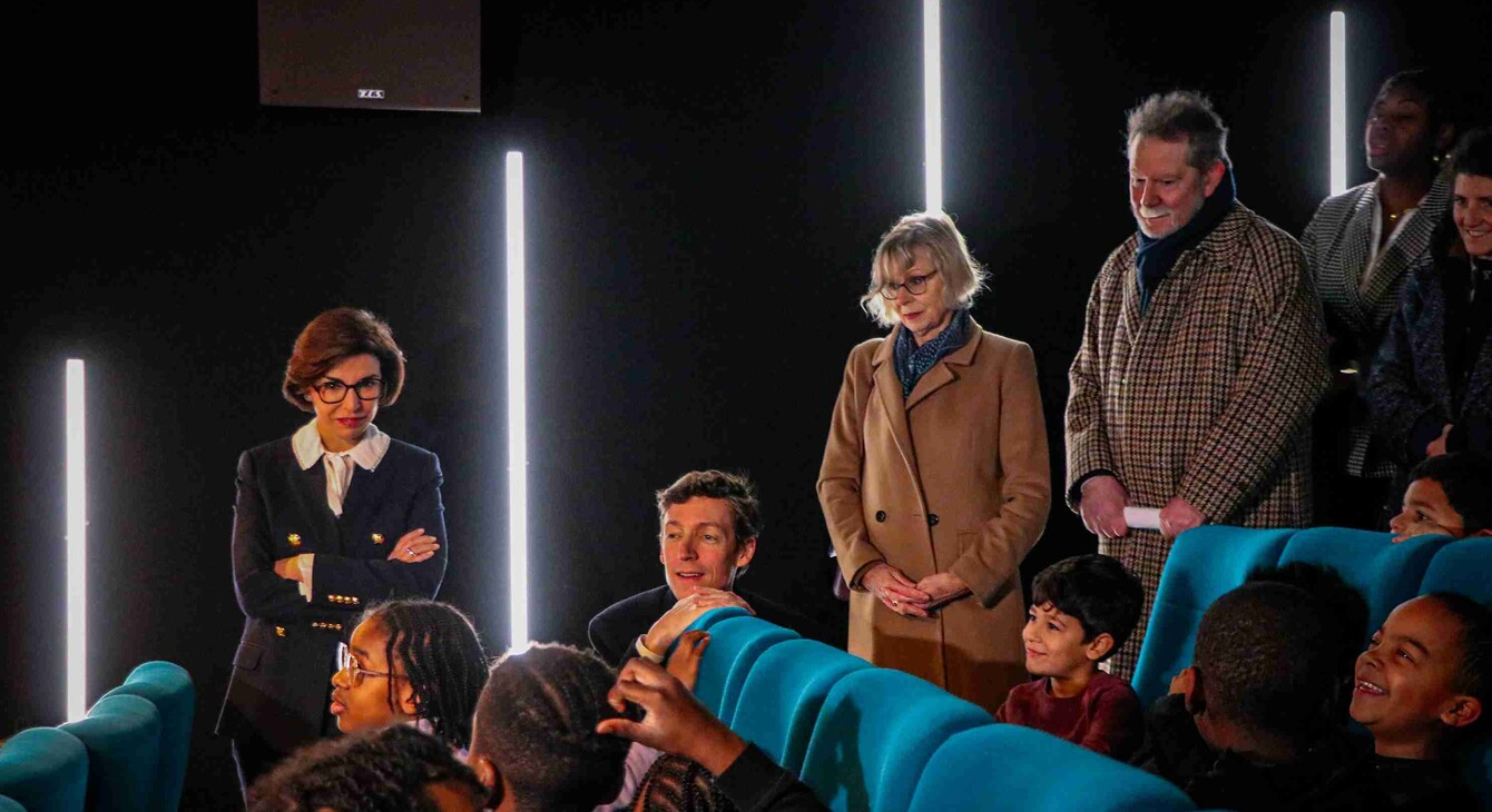 Visite des ministres et du recteur des cinémas du palais à Créteil (94) dans le cadre du dispositif Ma classe au cinéma