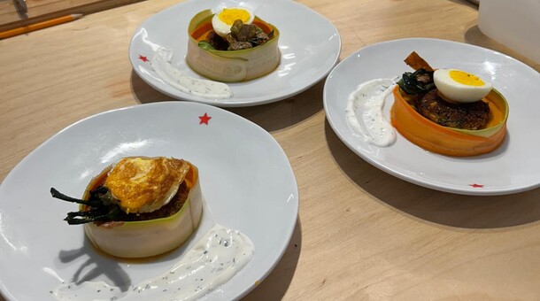 Assiettes culinaires lors de l'épreuve du concours de la Tablée des Chefs 2025