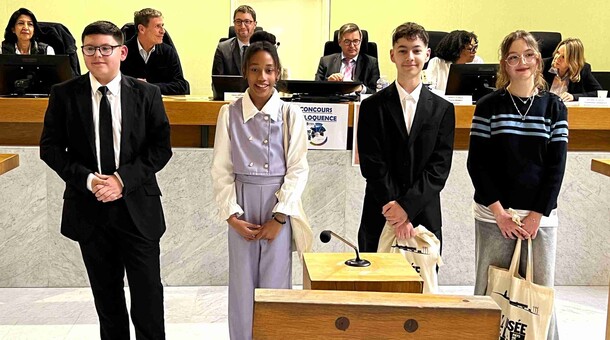 Les 3 lauréats et le prix du jury Eloquence des lycéens
