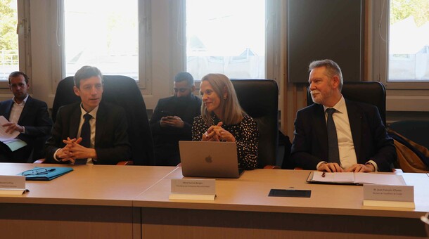 Table ronde à l'Upec en présence du ministre de l'éducation Edouard-Geffray et du recteur Jean-François Chanet