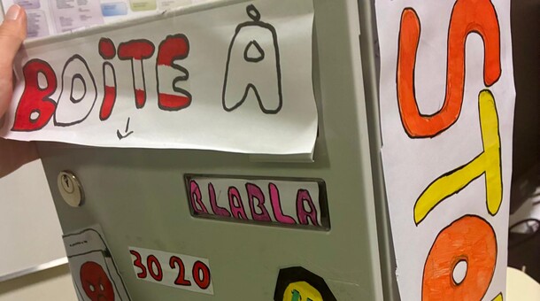 Action boîte à blabla au collège Lucie Aubrac de Villetaneuse