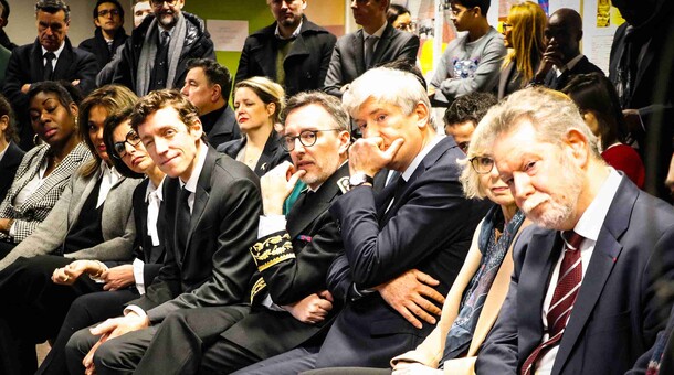 Visite des ministres et du recteur des cinémas du palais à Créteil (94) dans le cadre du dispositif Ma classe au cinéma