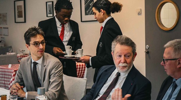 Visite du recteur au lycée des métiers de l’hôtellerie et de la restauration François-Rabelais à Dugny (93)
