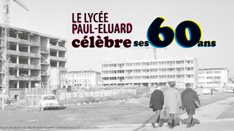 Affiche de la célébration des 60 ans du lycée Paul Eluard de Saint-Denis