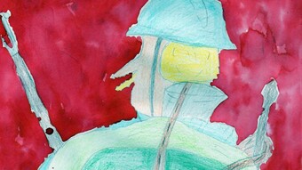 Une oeuvre des petits artistes de la mémoire : le soldat rouge
