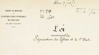 Apercu de la loi de séparation du 9 décembre 1905